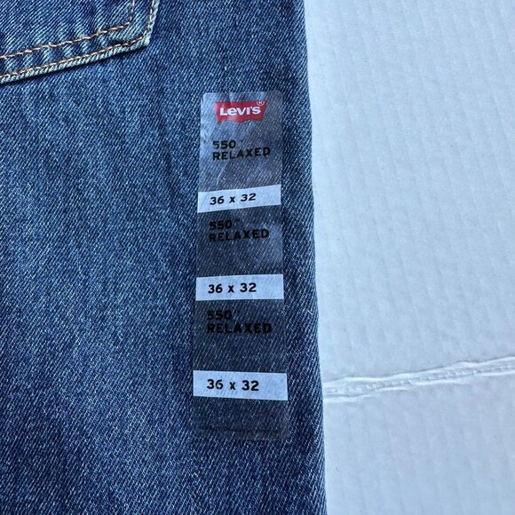 Levis 550 Mens Relaxed Fit Jeans W36 L32 Blue Denim Classic Style Original NWT - Picture 2 of 13